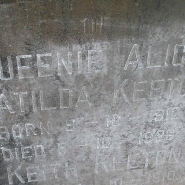 KEETON Keith 1910-1988 &amp; Queenie Alice Matilda 1912-1986