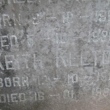 KEETON Keith 1910-1988 &amp; Queenie Alice Matilda 1912-1986