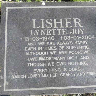 LISHER Lynette Joy 1946-2004