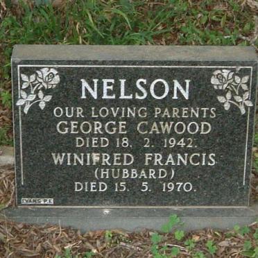 NELSON George Cawood -1942 &amp; Winifred Francis HUBBARD -1970