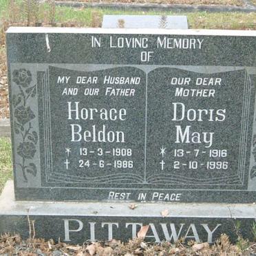 PITTAWAY Horace Beldon 1908-1986 &amp; Doris May 1916-1996