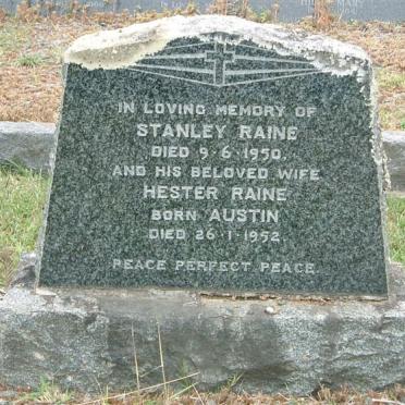 RAINE Stanley -1950 &amp; Hester AUSTIN -1952