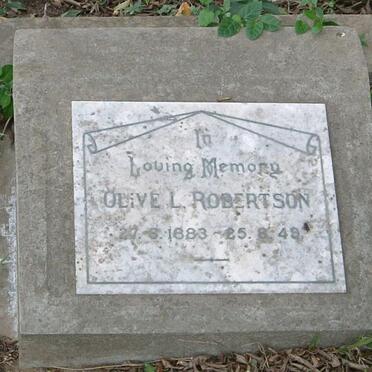 ROBERTSON Olive L. 1883-1949