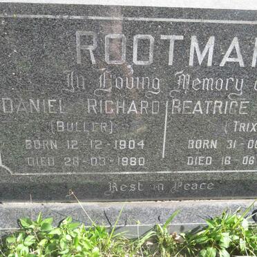 ROOTMAN Daniel Richard 1904-1980 &amp; Beatrice Pendril 1912-198?