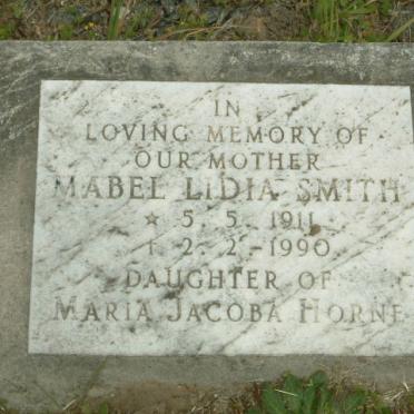 SMITH Mabel Lidia nee HORNE 1911-1990