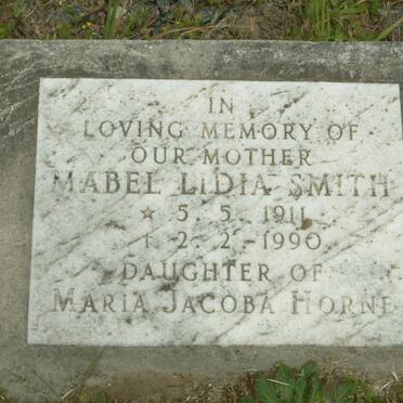 SMITH Mabel Lidia nee HORNE 1911-1990