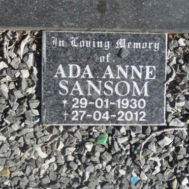 SANSOM Ada Anne 1930-2012