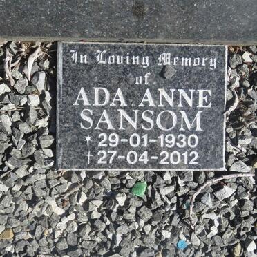 SANSOM Ada Anne 1930-2012