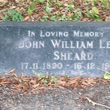 SHEARD John William Lewis 1890-1946