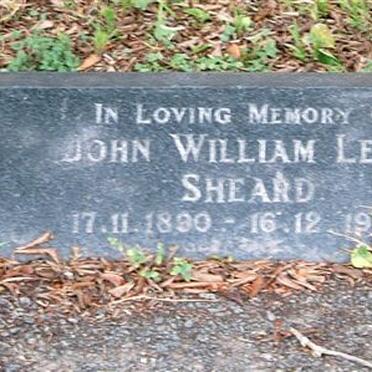 SHEARD John William Lewis 1890-1946