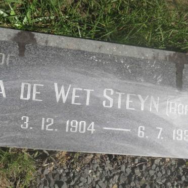 STEYN Jacobus Pieter, DE WET 1900-1984 &amp; Rita NAUDÉ 1904-1994