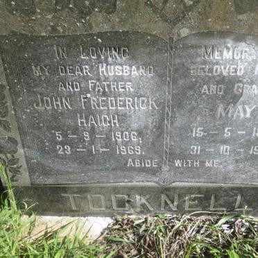 TOCKNELL John Frederick Haigh 1906-1969 &amp; May 1905-1992