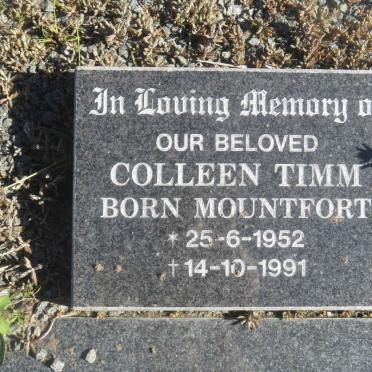 TIMM Colleen nee MOUNTFORT 1952-1991