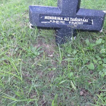 TARENTAAL Hendrina Ali 1942-2012
