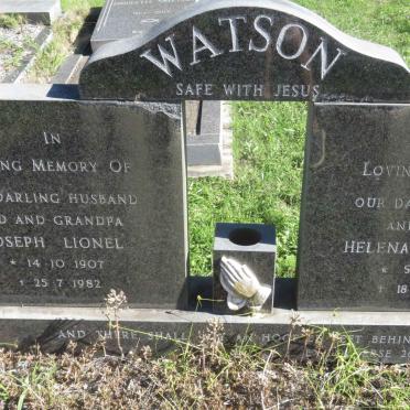 WATSON Joseph Lionel 1907-1982 &amp; Helena Elizabeth 1912-1988