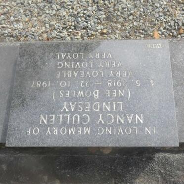 LINDESAY Nancy Cullen nee BOWLES 1918-1987