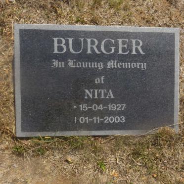 BURGER Nita 1927-2003