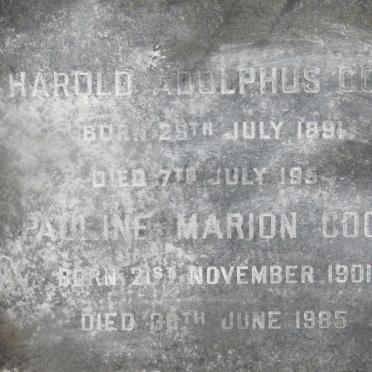 COCK Harold Adolphus 1891-1954 &amp; Pauline Marion 1901-1985