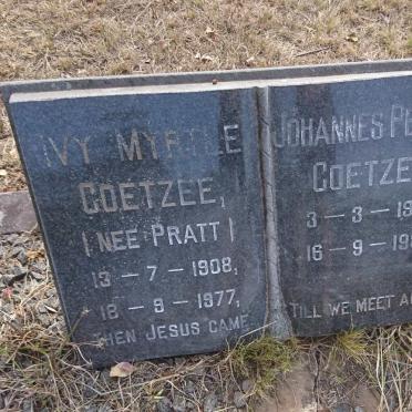 COETZEE Johannes Petrus 1906-1982 &amp; Ivy Myrtle PRATT 1908-1977