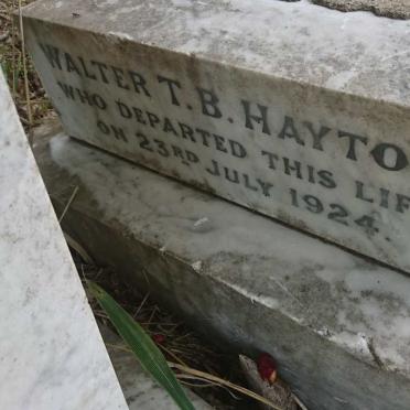 HAYTON Walter T.B. -1924