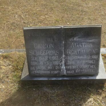 NIEKERK Gideon Scheepers, van 1902-1965 &amp; Agatha Gertruida SCHOEMAN 1907-1967