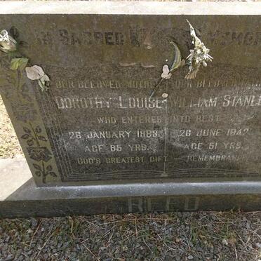 REED William Stanley -1942 &amp; Dorothy Louise -1983