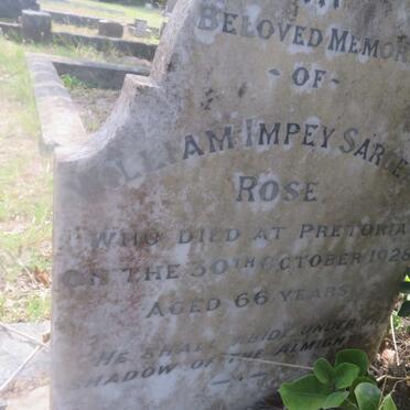 ROSE William Impey Sargeant -1928