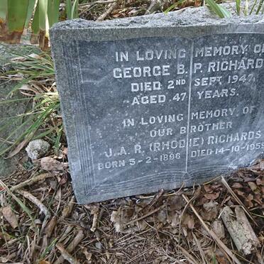 RICHARDS George B.P. -1947 :: RICHARDS J.A.R. 1896-1959