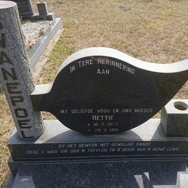 SWANEPOEL Hettie 1923-1981