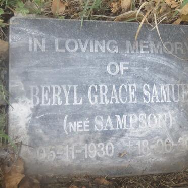 SAMUEL Beryl Grace nee SAMPSON 1930-2012