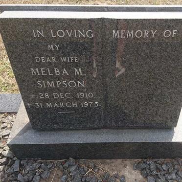 SIMPSON Melba M. 1910-1975