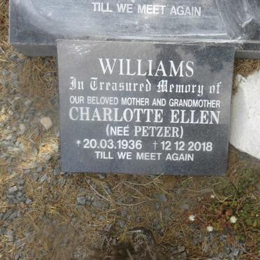 WILLIAMS Desmond William 1931-1998 &amp; Charlotte Ellen PETZER 1936-2018