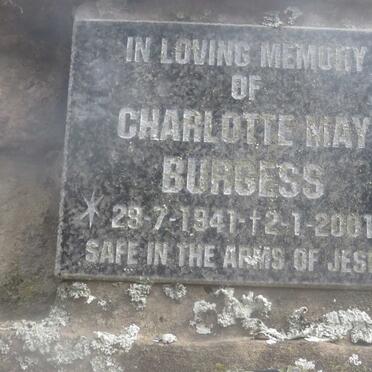 BURGESS Charlotte May 1941-2001