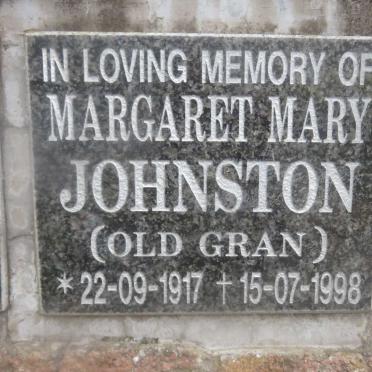 JOHNSTON Margaret Mary 1917-1998