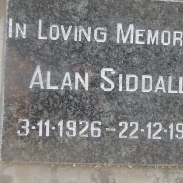SIDDALL Alan 1926-1989