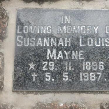 MAYNE Susannah Louisa 1896-1987
