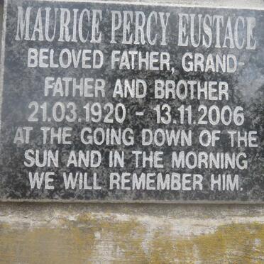EUSTACE Maurice Percy 1920-2006