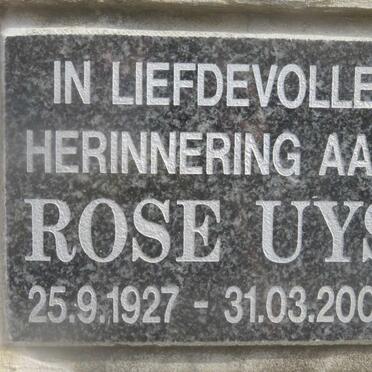 UYS Rose 1927-2007