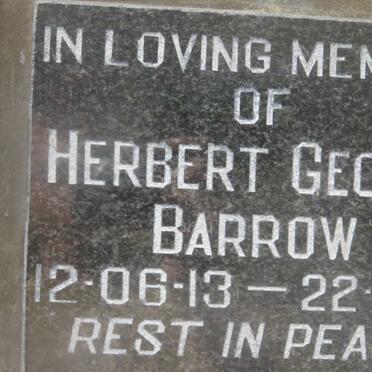 BARROW Herbert George 1913-1987 