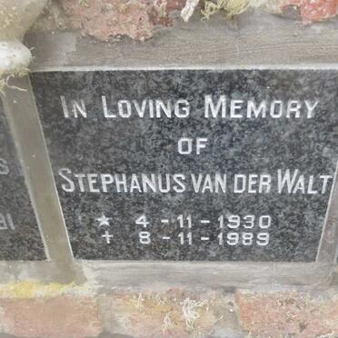 WALT Stephanus, van der 1930-1989