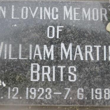BRITS William Martin 1923-1984 