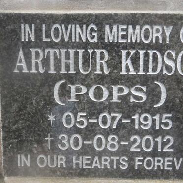 KIDSON Arthur 1915-2012 