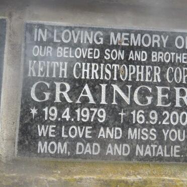 GRAINGER Keith Christopher Cope 1979-2001