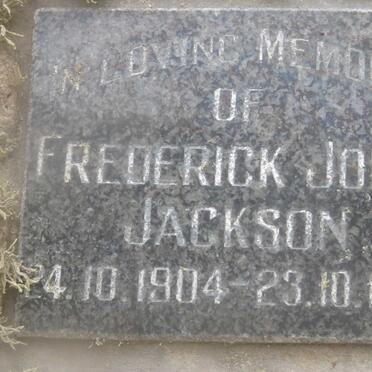JACKSON Frederick John 1904-1984