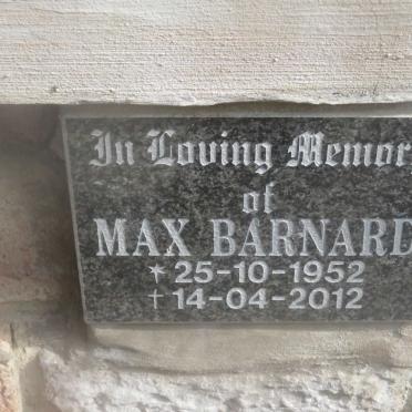 BARNARD Max 1952-2012