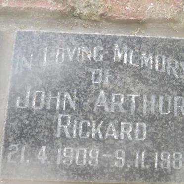 RICKARD John Arthur 1909-1983