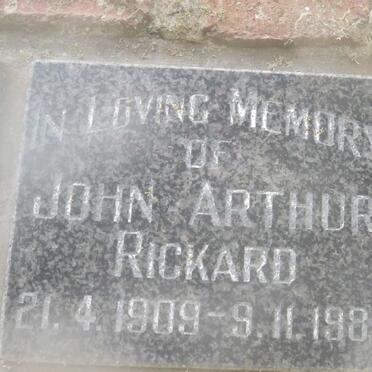 RICKARD John Arthur 1909-1983