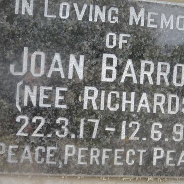 BARROW Joan nee RICHARDS 1917-1993