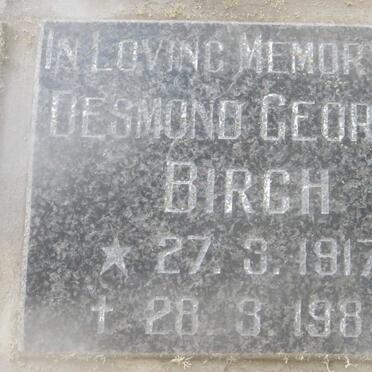 BIRCH Desmond George 1917-1985