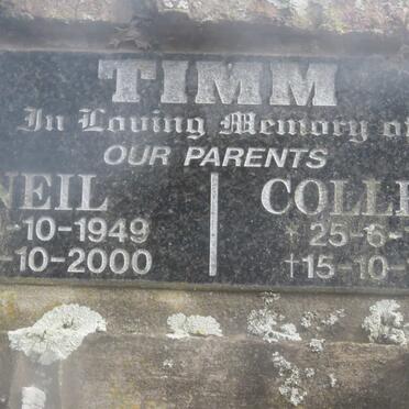 TIMM Neil 1949-2000 &amp; Colleen 1952-1991